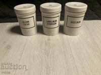 Old 100 year old apothecary medicine jars porcelain