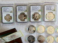 LOT OF 18 BULGARIA ANNIVERSARY COINS, GRADE NGC COLLECTIBLE