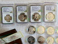 LOT OF 18 BULGARIA ANNIVERSARY COINS, GRADE NGC COLLECTIBLE