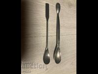 Apothecary measuring spoon spatula 2 pcs