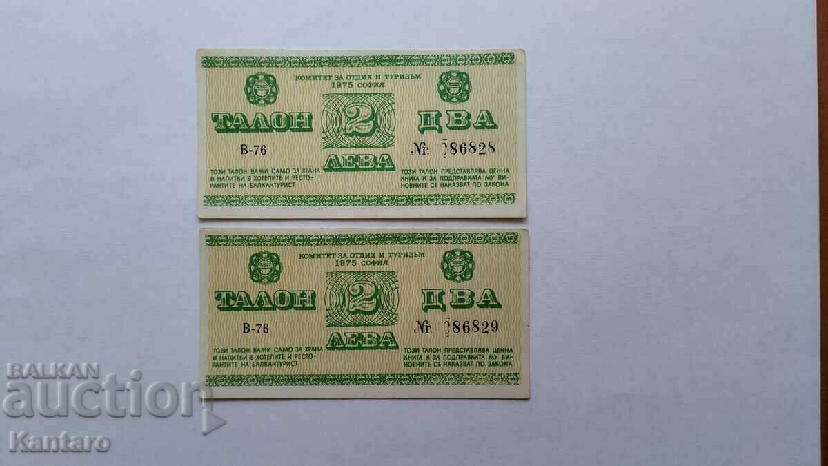 Banknote-BULGARIA - Balkantourist Coupon - 2 BGN - 1976