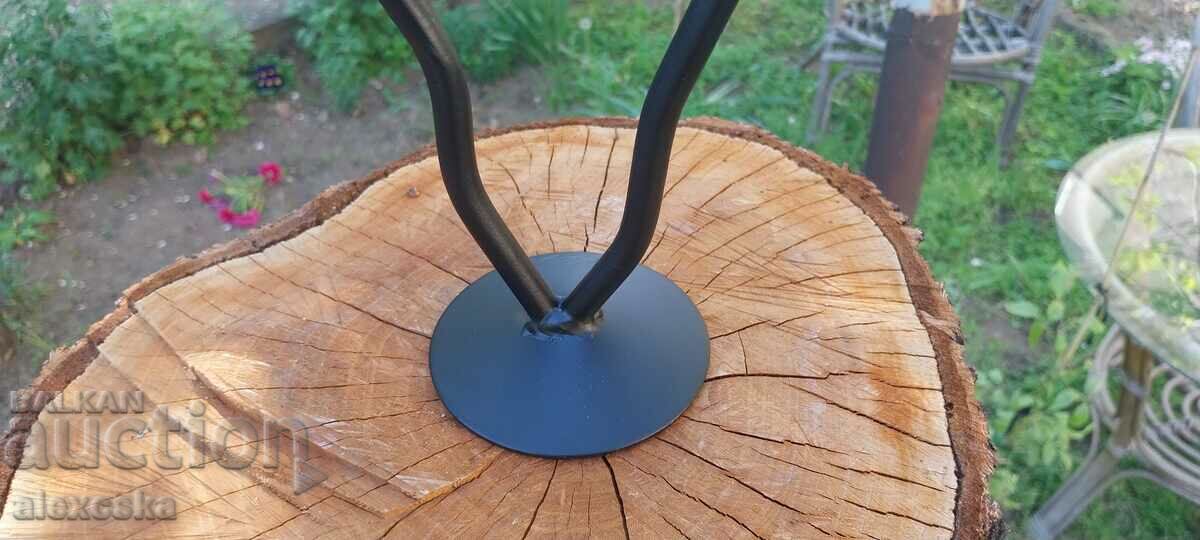 Auction  Large metal candle holder