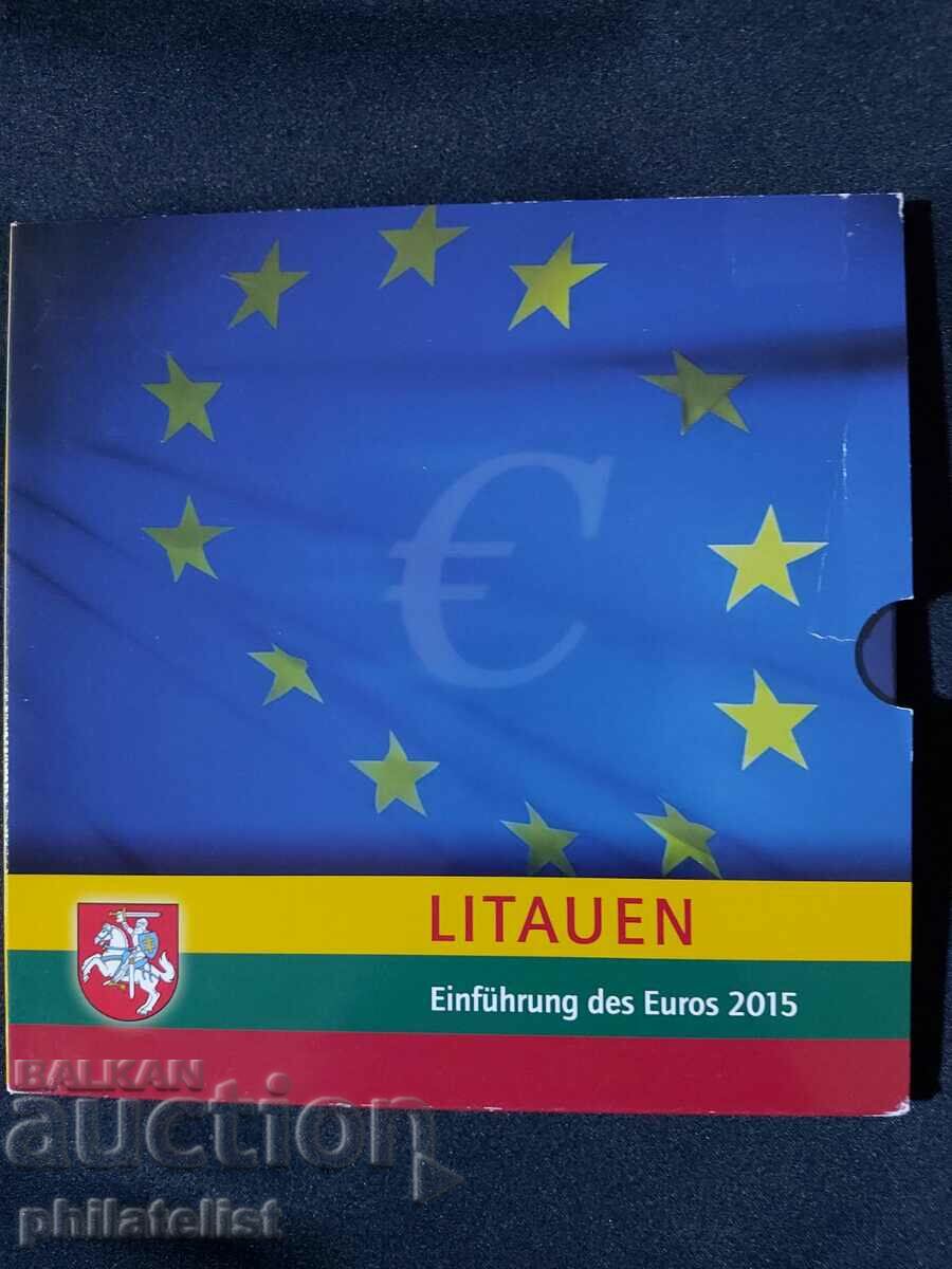 Литва 2015 - Евро Сет - комплектна серия от 1 цент до 2 евро