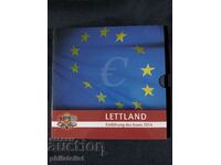 Латвия 2014 Евро Сет - комплектна серия от 1 цент до 2 евро