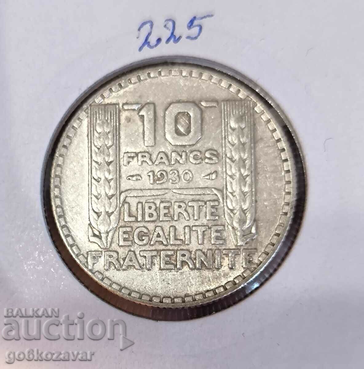 France 10 Francs 1930 Silver!