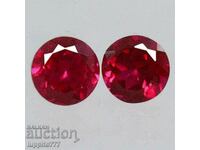 BZC !! 0.95 k-ta natural ruby 2 pieces of 1 st. !!!