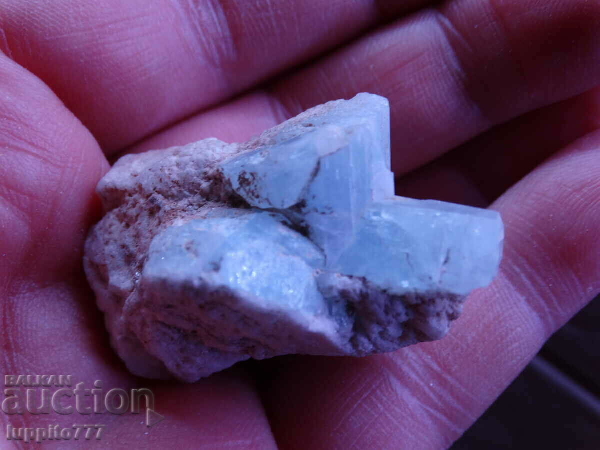 Auction natural beryl aquamarine on matrix 155.50 carats Auction natural beryl aquamarine on matrix 155.50 carats