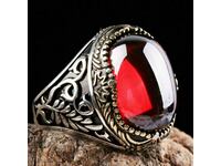 Ring with red spinel