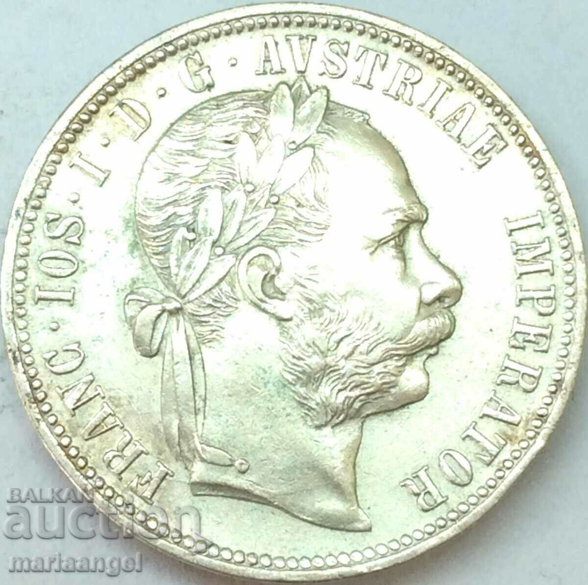 1 Флорин 1878 Австрия Франц Йозеф (1848-1916) сребро