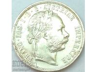 1 Флорин 1878 Австрия Франц Йозеф (1848-1916) сребро