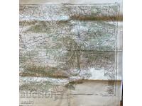 Παλαιός χάρτης Kyustendil Ikhtiman Samokov 1924