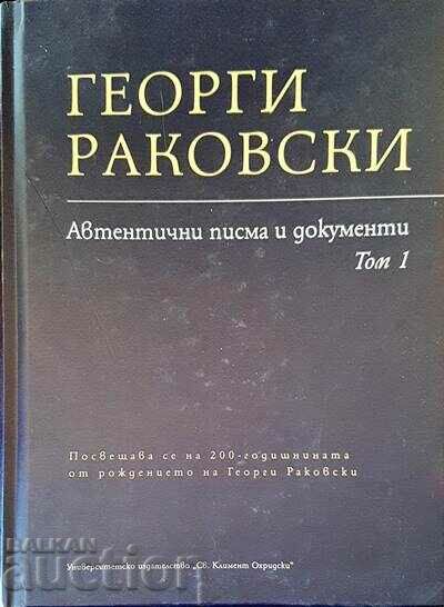 Georgi Rakovski scrisori și documente autentice Volumul 1