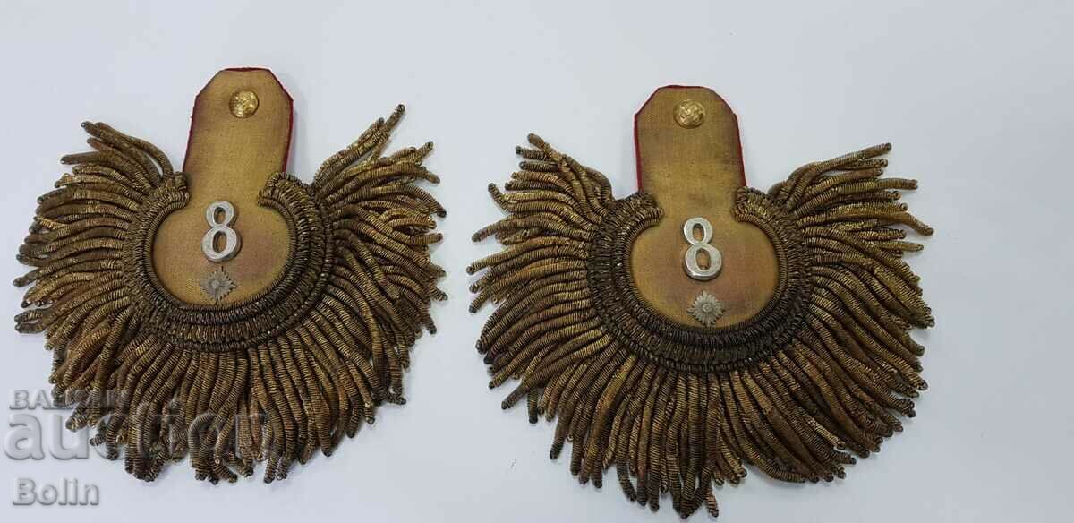 Auction Rare Epaulettes, Major of the 8th Artillery Regiment - Ferdinand I Auction Rare Epaulettes, Major of the 8th Artillery Regiment - Ferdinand I