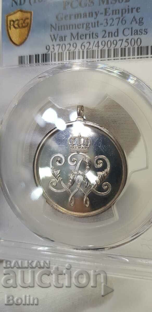 MS 62 - Medalia Germană de Argint a Meritului - 1892 - 1919
