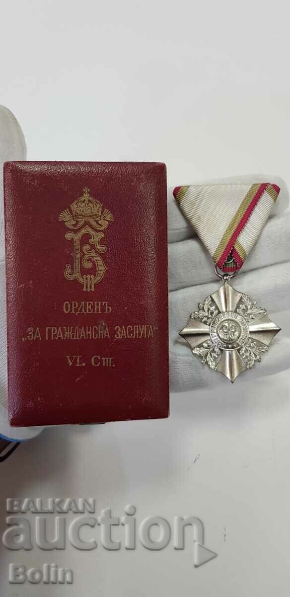 Royal Bulgarian Order of Civil Merit 6th art.