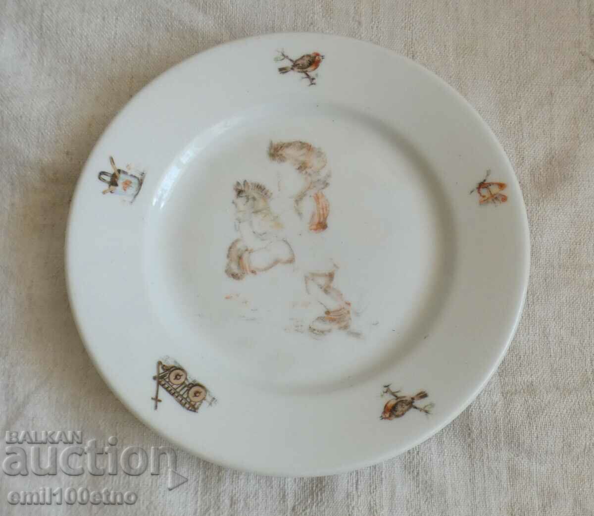 Very old Hutschenreuther Hohenberg porcelain children's plate