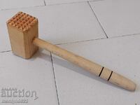 Old wooden mallet for STEAKS wooden tool