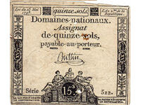 tino37- FRANCE - 15 SOL /ASSIGNATE/ - 1793