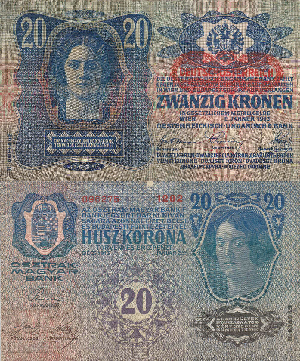 tino37- AUSTRIA-HUNGARY - 20 KRON - 1913