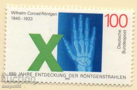 1995. Germany. 150 years of Wilhelm Konrad Röntgen, physicist.