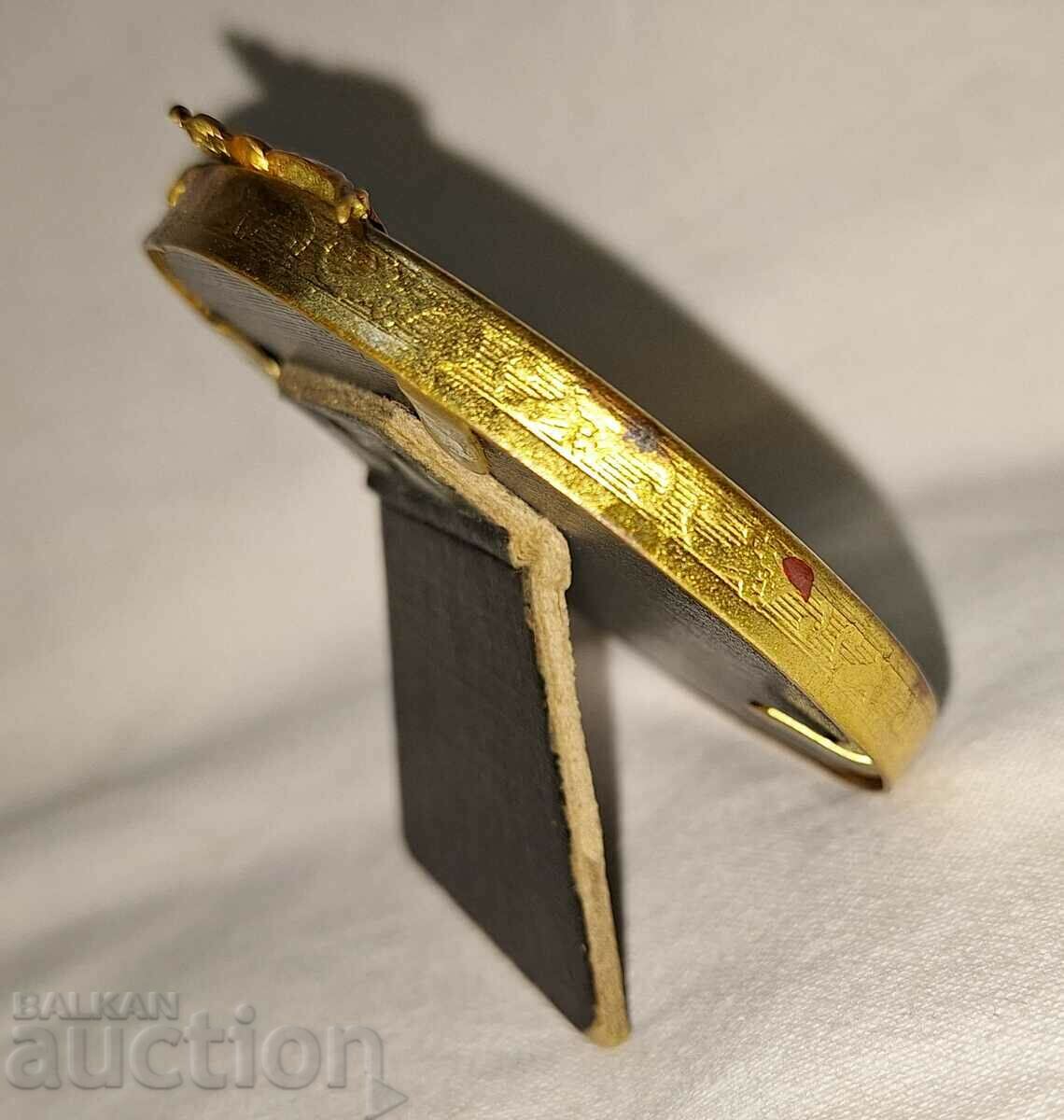 Antique desktop photo frame with glass - 5