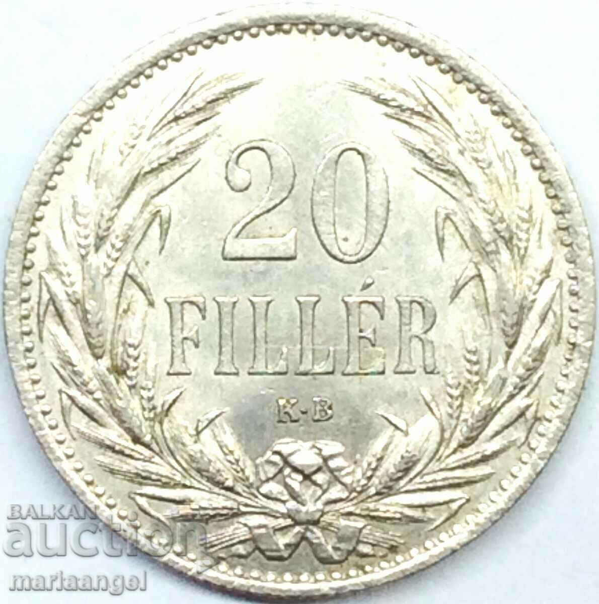Унгария 1914 20 филера UNC