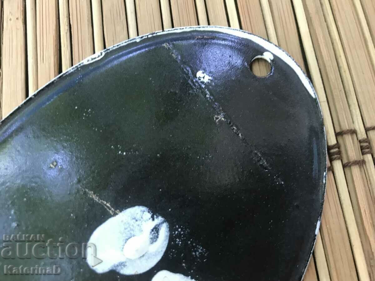 Стара емайлова регистрационна табела за мотоциклет - 7