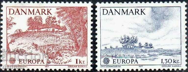 Danemarca 1977 Europa CEPT (**), serie curată, netimbrată