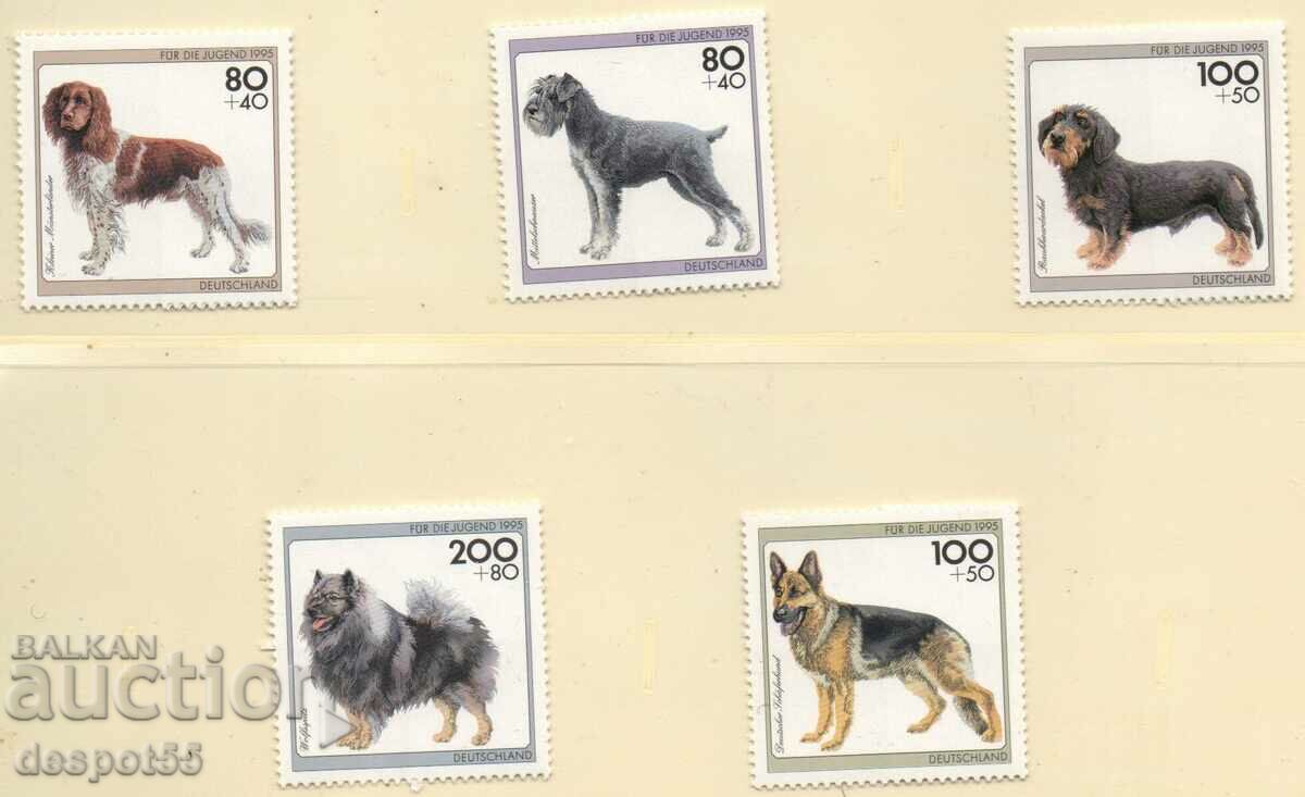 1995. Γερμανία. Φιλανθρωπικά Γραμματόσημα - Σκύλοι.