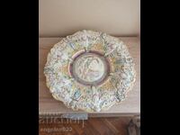 Unique porcelain plate with markings!