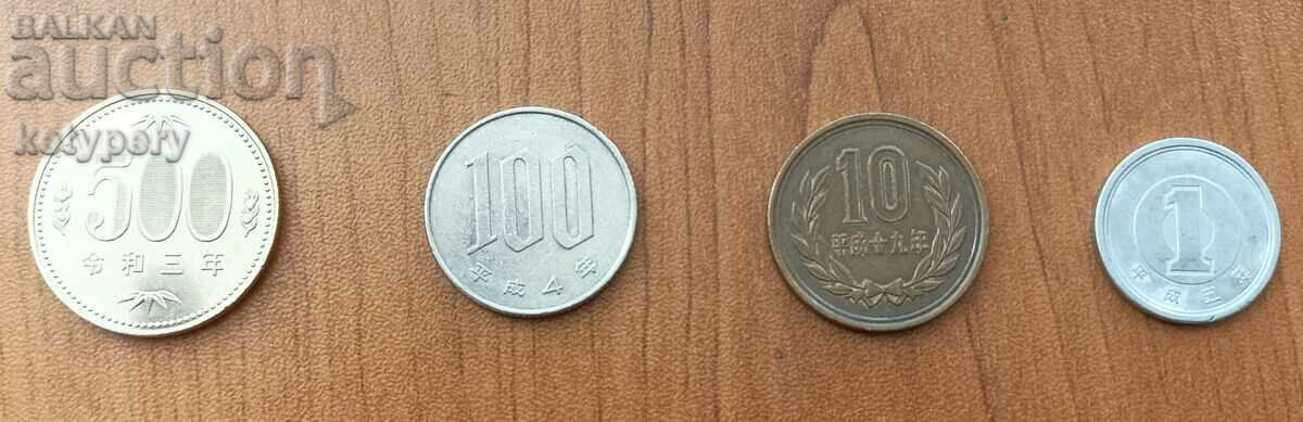 Сет монети японски йени