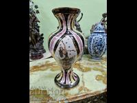 Уникална антикварна белгийска порцеланова ваза H.BEQUET