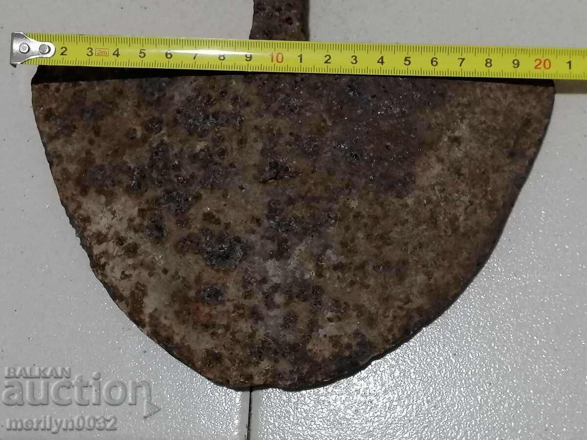 Auction  Hand-forged ploughshare from an old plough, wrought iron