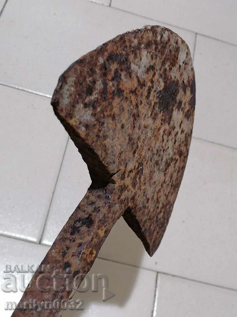 Hand-forged ploughshare from an old plough, wrought iron - 5