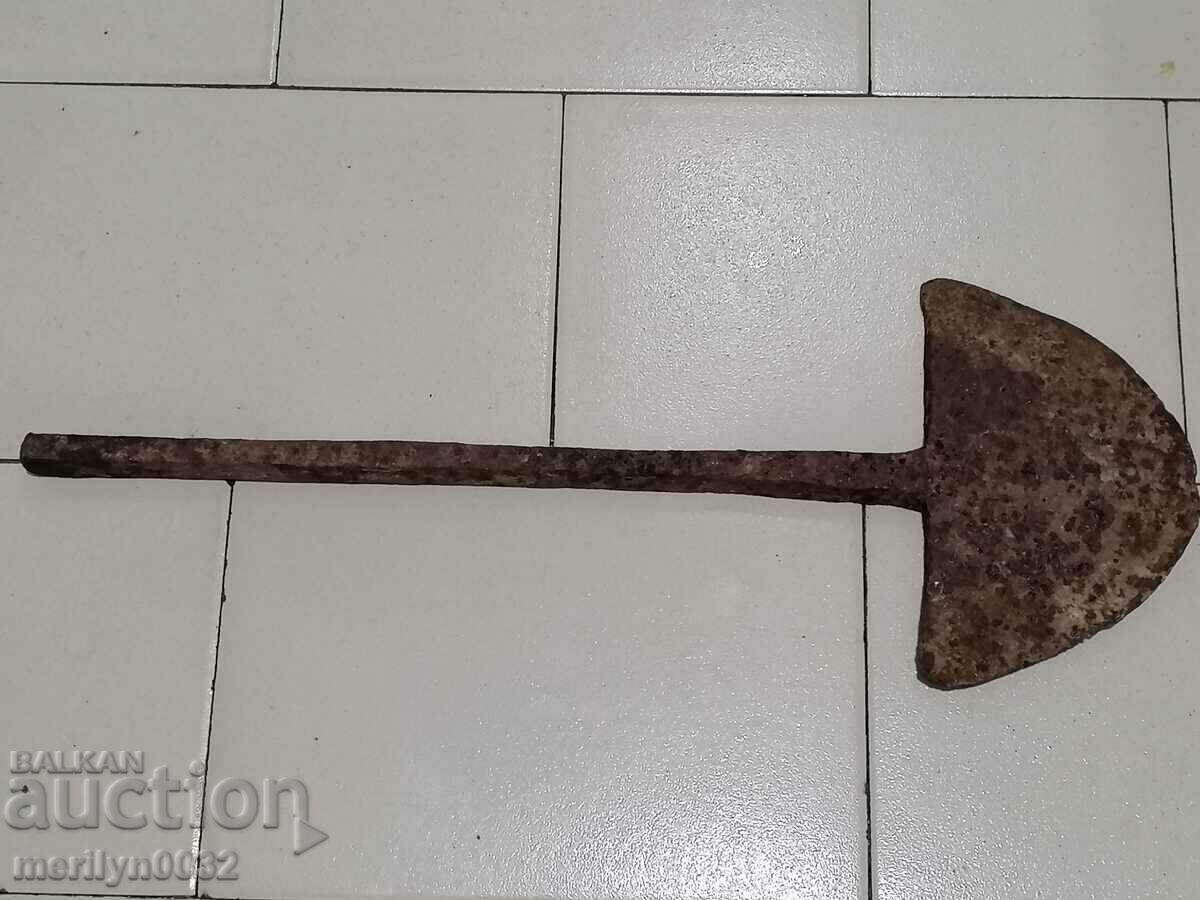 Hand-forged ploughshare from an old plough, wrought iron - 7