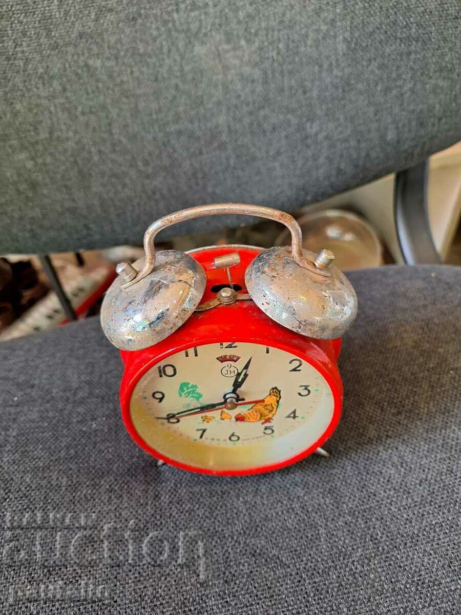 Auction COLLECTIBLE ALARM CLOCK CHINESE WITH HEN Auction COLLECTIBLE ALARM CLOCK CHINESE WITH HEN