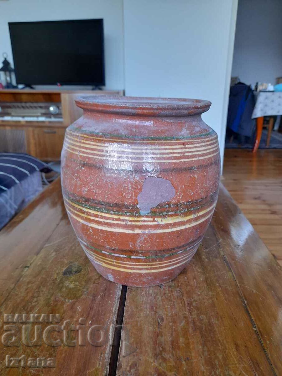Antique ceramic pot with price 65.00 BGN | € 33.23 Antique ceramic pot with price 65.00 BGN | € 33.23