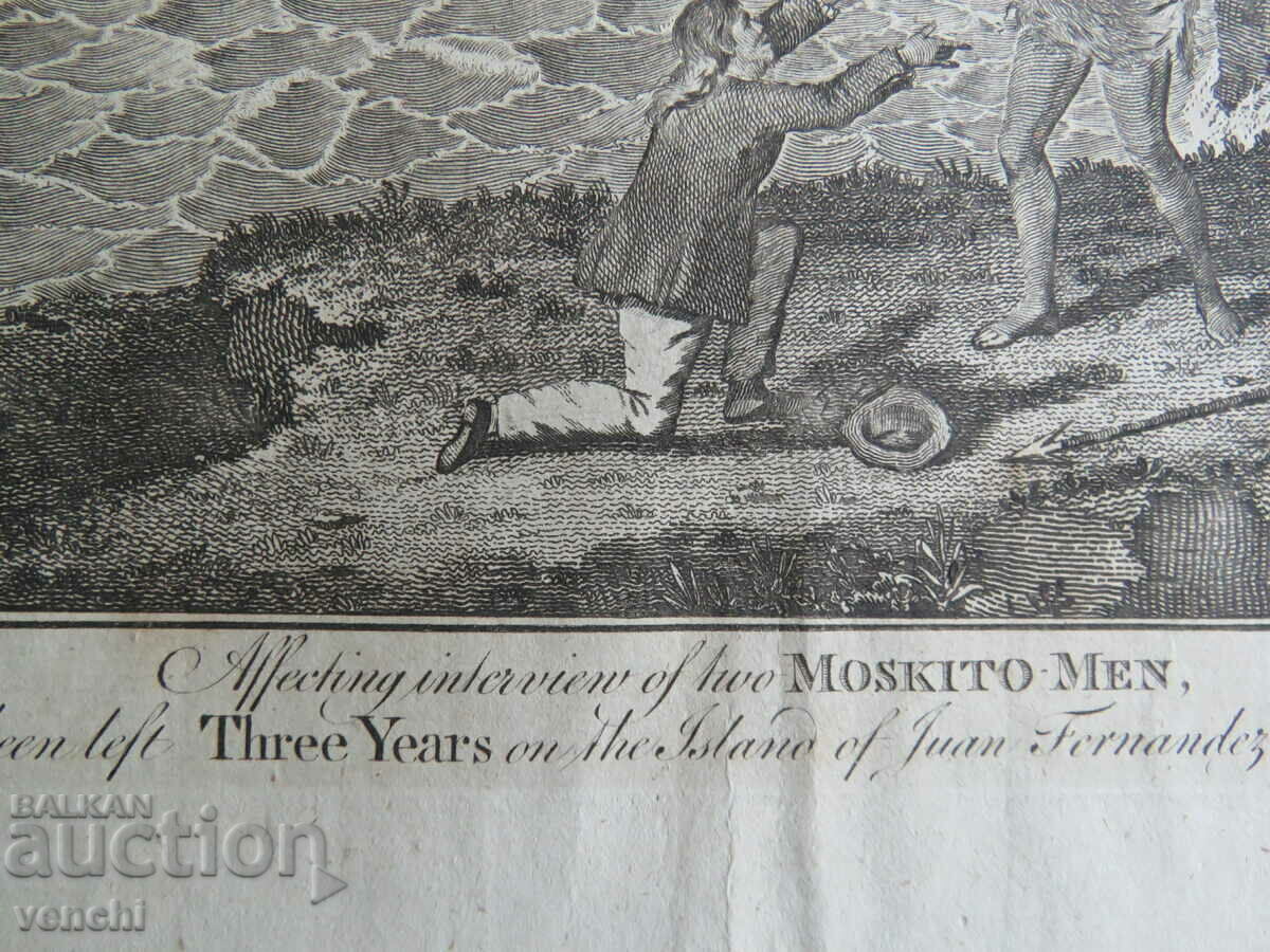 Licitație 1785 - GRAVURĂ - MOSKITO MEN - ORIGINAL Licitație 1785 - GRAVURĂ - MOSKITO MEN - ORIGINAL