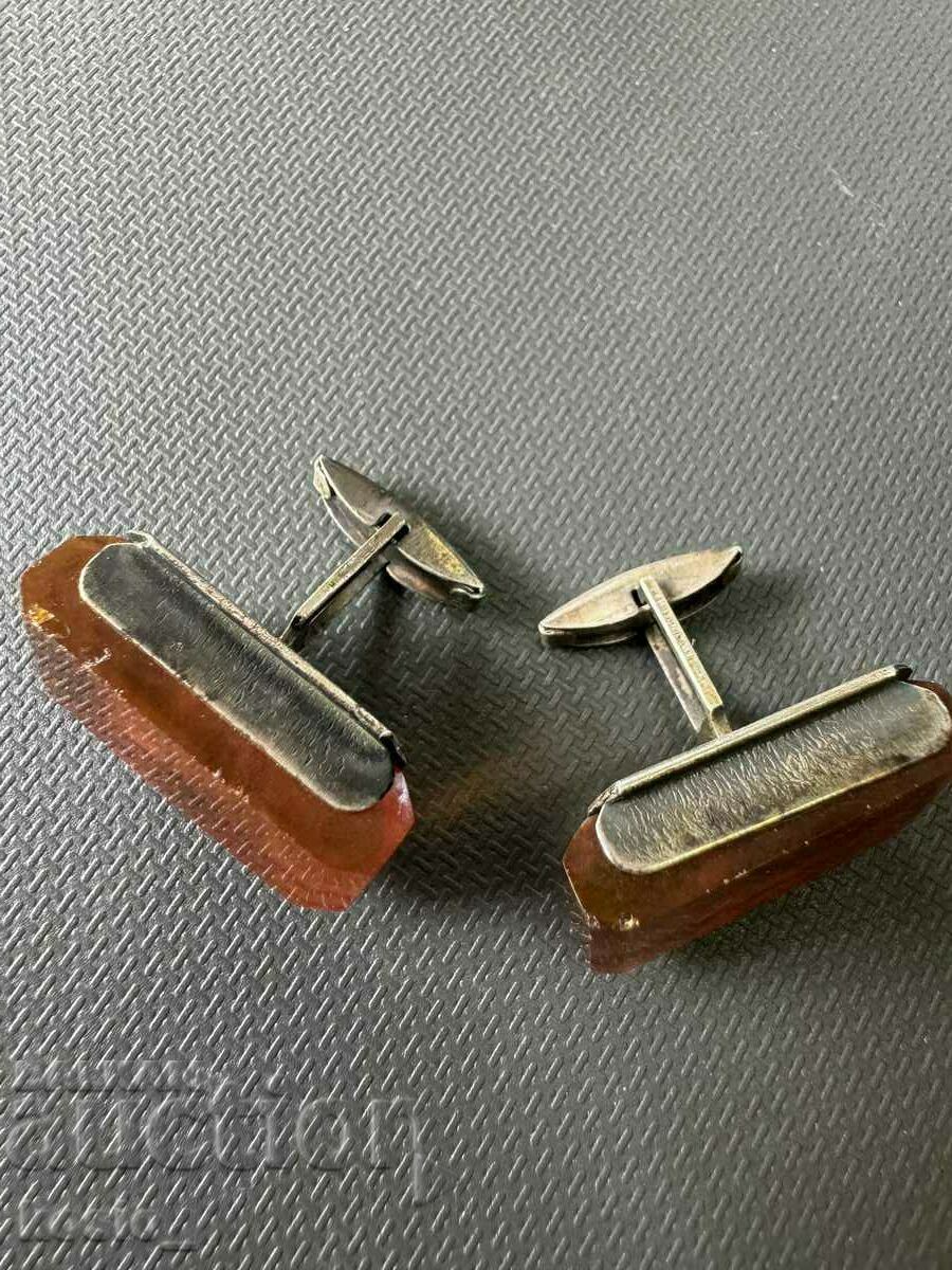 Old silver cuffs with amber - 6 Old silver cuffs with amber - 6