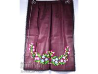 Woolen apron with puffed embroidery - unused