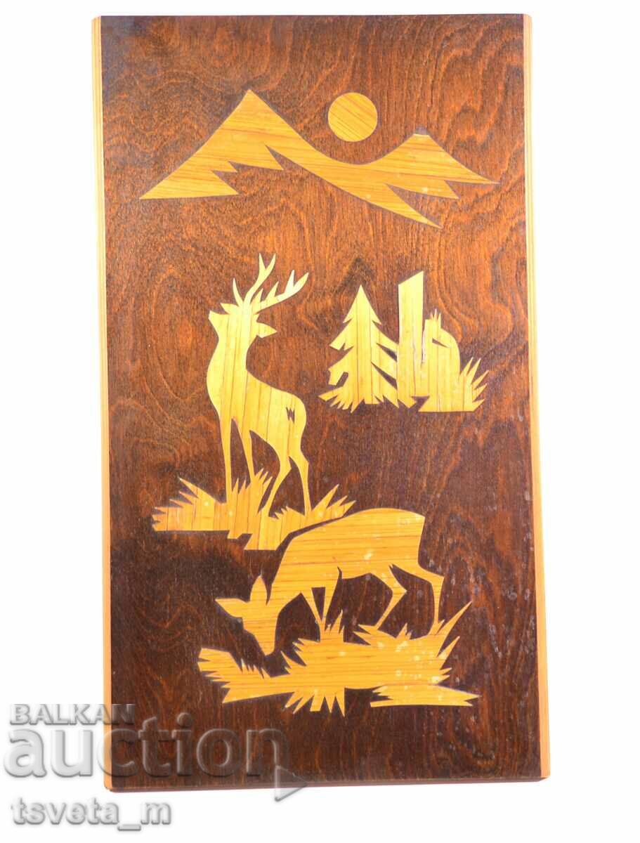 Antique wooden wall panel, marquetry with price 10.00 BGN | € 5.11 Antique wooden wall panel, marquetry with price 10.00 BGN | € 5.11