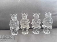 Viking crystal figures 4 pcs.