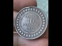 Tunisia 10 centimes 1917