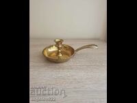 Solid bronze Scandia candle holder