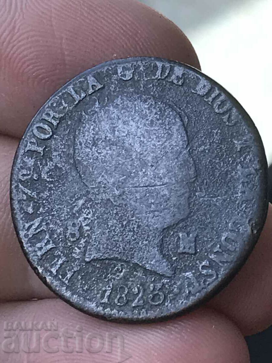 Spain 8 Maravedi 1823 Fernando VII Hubia with price 36.00 BGN | € 18.41 Spain 8 Maravedi 1823 Fernando VII Hubia with price 36.00 BGN | € 18.41