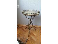 Old French marble and bronze side table