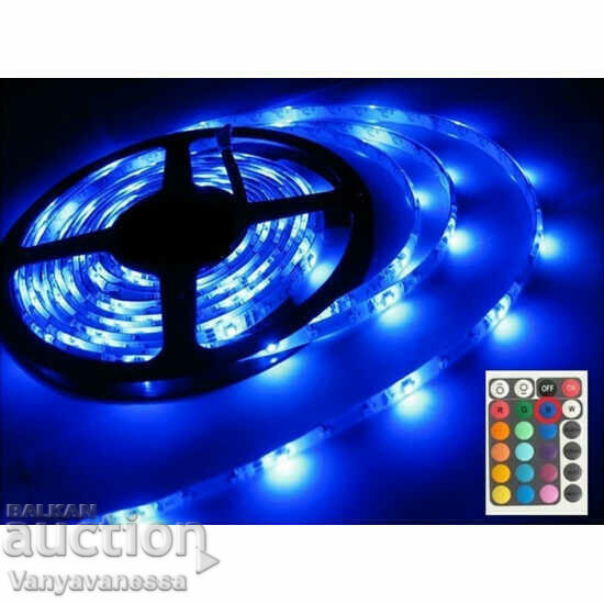 Promo 3 pcs. LED STRIP 5 m. with colored lights and remote control with price 29.90 BGN | € 15.29 Promo 3 pcs. LED STRIP 5 m. with colored lights and remote control with price 29.90 BGN | € 15.29