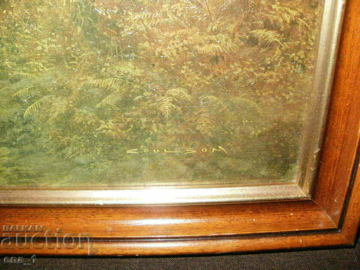 Аукцион "На ръба на гората", цветен принт в рамка от Джералд Коулсън