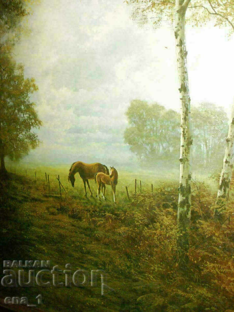 „Pe marginea pădurilor”, imprimeu color înrămat de Gerald Coulson - 5