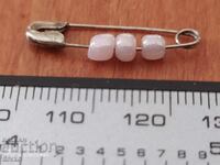 Safety pin with stones